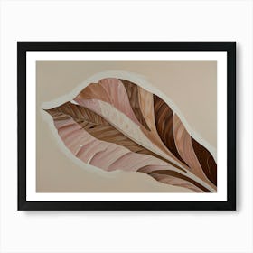 Leaf oil painting Art Print