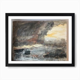 Abstract landscape 24x18 inches acrylic on canvas Art Print