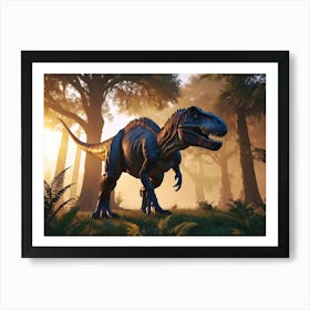 T-Rex In The Forest 1 Art Print