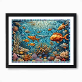 Underwater World Ocean Mosaic 2 Art Print