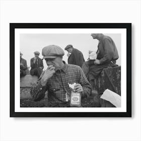 Railroad Workers Eating Lunch, Windsor Locks, Connecticut By Russell Lee Art Print