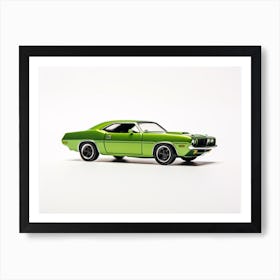 Toy Car 70 Plymouth Barracuda Green Art Print