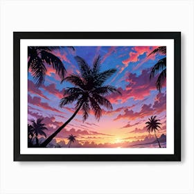 Sunset At The Beach 47 Art Print