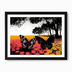 Butterflies In The Meadow 7 Art Print