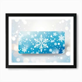 Card Featuring Defocused Snowflake Pattern Radiating Shine Abstract Design Gently Juxtaposing Wint 2 1 Art Print