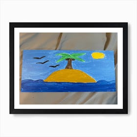 Tropical Island Painting Art Print