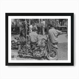 Motorcycle Racers, Fourth Of July, Vale, Oregon By Russell Lee Art Print