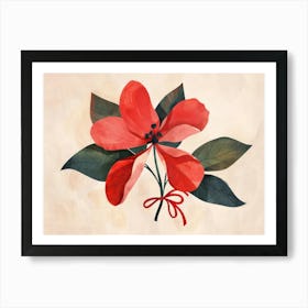 Red Poinsettia Art Print