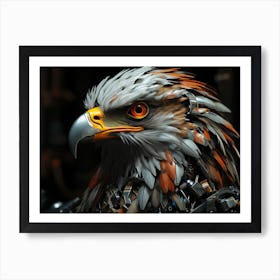 Robot eagle Art Print