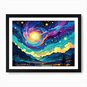 Galaxy Painting 7 Art Print