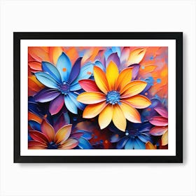 Colorful Flowers 7 Art Print