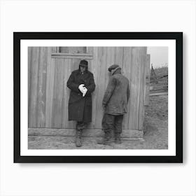 Farmers Trying To Keep Warm At Closing Out Sale Of Frank Sheroan S Farm, Near Montmorenci, Indiana By Russell Lee Art Print