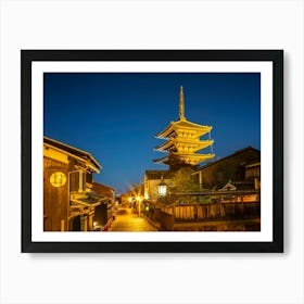 Yasaka Pagoda In Historic Kyoto In The Evening Art Print