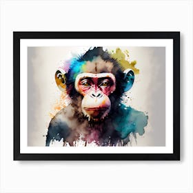Chimpanzee Painting Art Print