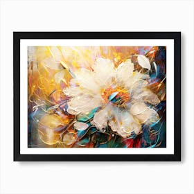 Flower Art Illustration In A Painting Style 28 Art Print