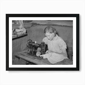 Mrs, Whinery Makes All Her Family S Clothing, Pie Town, New Mexico By Russell Lee Art Print