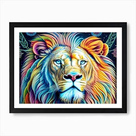 Lion Painting 112 Art Print