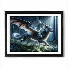 Dragolf the Dragon Wolf Art Print