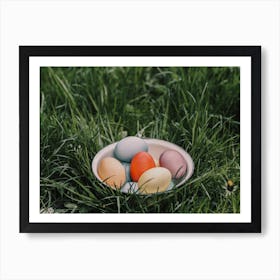 Easter Eggs In The Grass Art Print