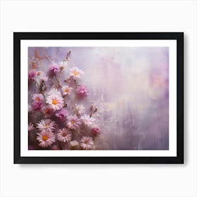 Flowers On A Wall Art Print