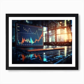 Stock Market Graph Art Print