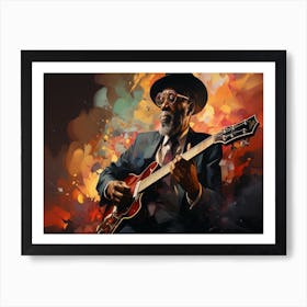 Man With A Guitar 6 Art Print