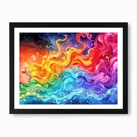 Rainbow Woman Art Print