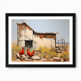 Old Stone Farm Warm Tones 8 Art Print