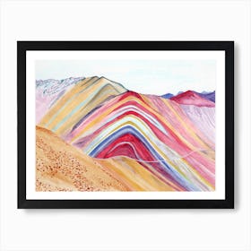 Rainbow Mountain, Peru Art Print