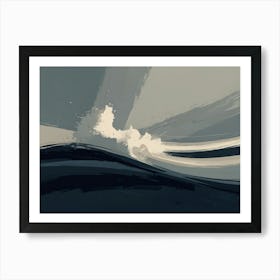Abstract Wave Painting hamptons Art Print