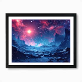 Space Landscape 2 Art Print