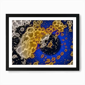 Yellow And Blue Watercolor Art Print