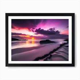 Sunset On The Beach 904 Art Print