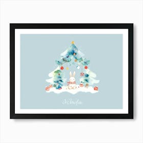 Watercolor Christmas Card Art Print