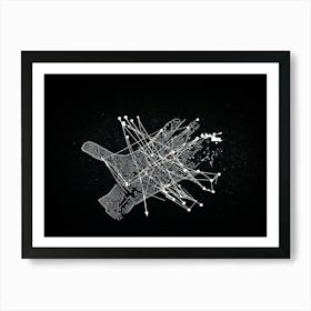 Abstract Composition Featuring A Black Hand Formed By A Constellation Of Arrows And Pointers Set In (3) Art Print