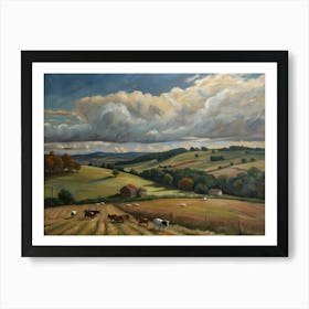 Farm In The Sky Art Print