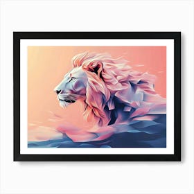 Abstract Lion Art Print