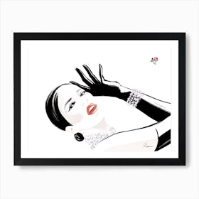 Girl In Lido Art Print