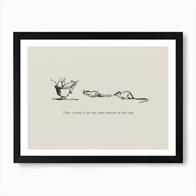 The little mice, Edward Lear Art Print