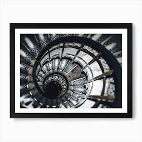 Arc De Triomphe Spiral Staircase Art Print