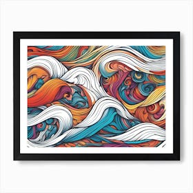 Abstract Wave Painting Art Print