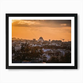 Sunset in Belgrade pt 1 Art Print