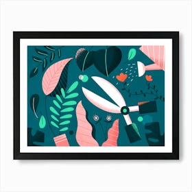 Gardening Clippings Art Print