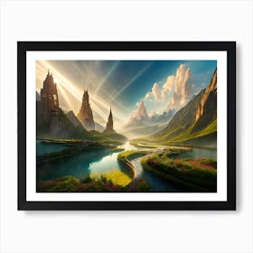 Ancient Mountain City Art Print