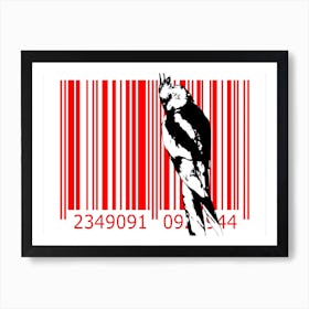 Funny Barcode Animals Art Illustration In Painting Style 099 Art Print