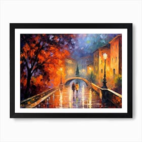 Walk In The Rain Art Print