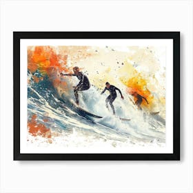 Surfers Art Print