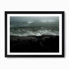 Ocean Wave - Black Beach - Photography Art Print