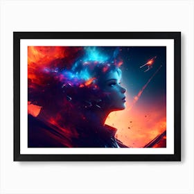 Galaxy Girl Art Print