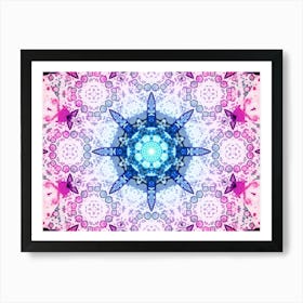 Pink Fractal Red Abstract 1 Art Print